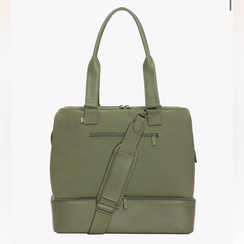 BEIS Olive Green Travel Tote Bag